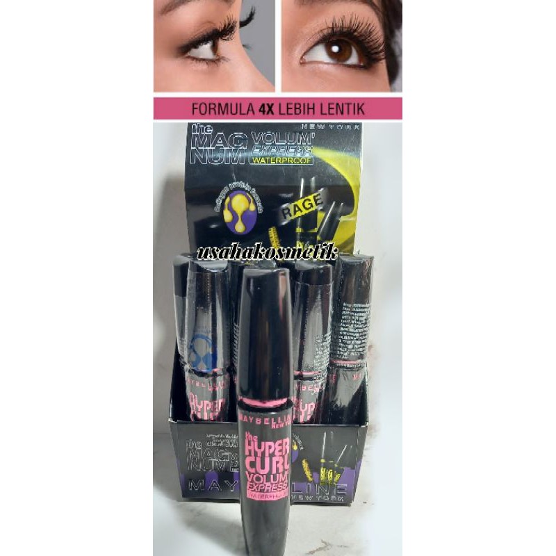 PROMO ECER !!! MASCARA MAYBELLINE VOLUME WATERPROOF OH-115 NEW FASHION