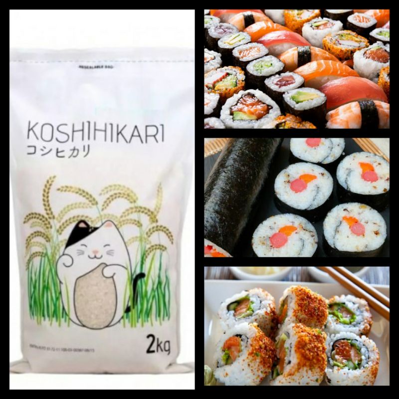 ✔MURAH Beras Sushi REPACK 500gr / Beras Jepang / Beras Koshihikari REPACK