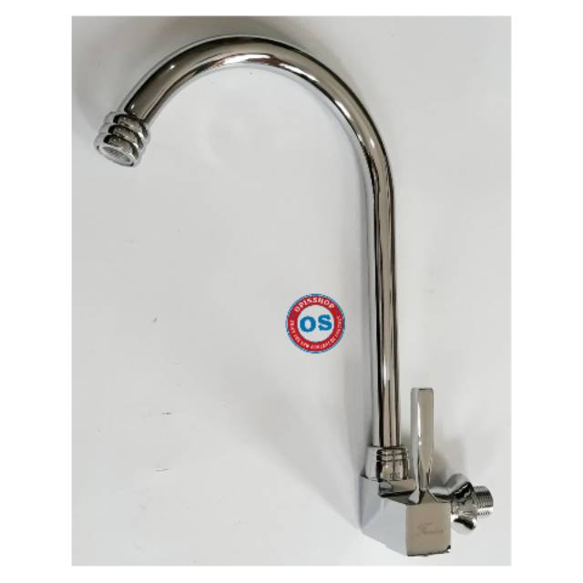 Kran air kran angsa cuci piring dari tembok minimalis bodi kotak Pipa