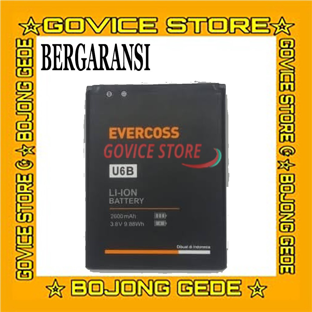 BATRAI EVERCOSS BATRE EVERCOSS BATERAI EVERCOSS U6B ORI 99%