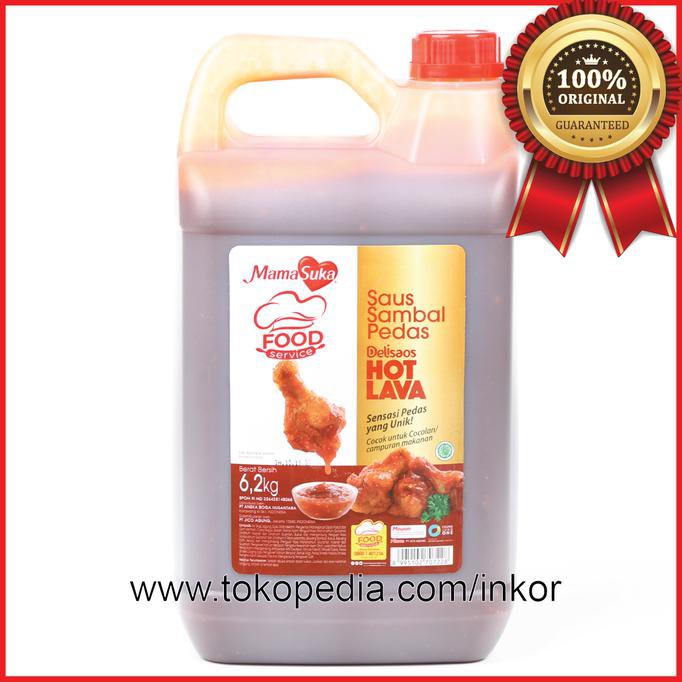 

BARU MAMASUKA DELISAOS HOT LAVA SAUS SAMBAL PEDAS JERIGEN 6.2KG