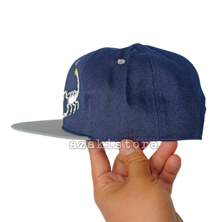 Topi Sanpback Distro Navy Bordir Keren