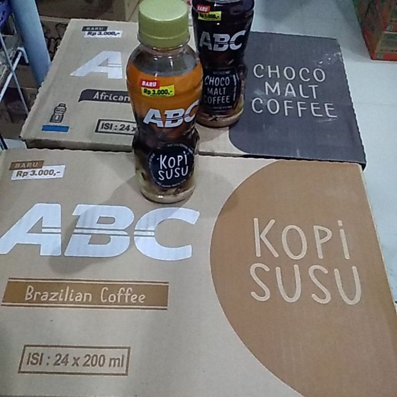 Kopi ABC botol Siap minum ( 1 dus x 24 botol x 200ml )