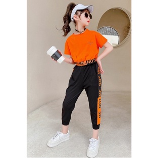 Girlset crop not me LENGAN PENDEK BAJU SETELAN STELAN ANAK PEREMPUAN CEWEK TANGGUNG IMPORT KOREAN STYLE