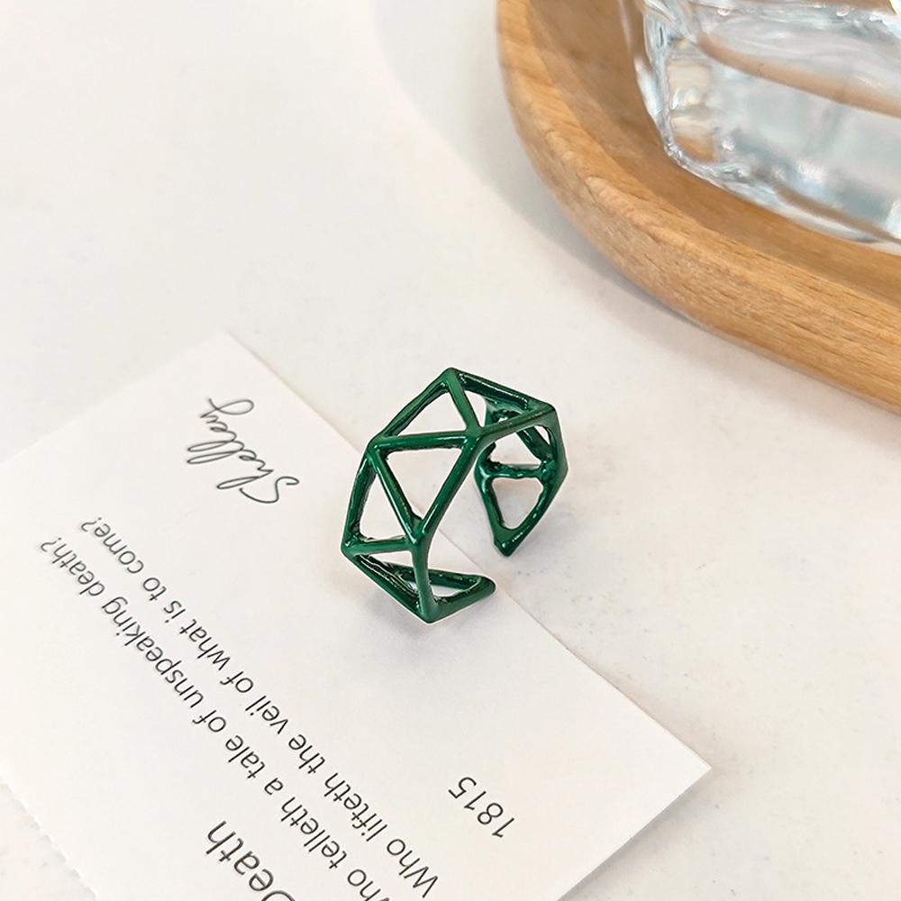 Mxbeauty Cincin Model Terbuka Desain Simpul Silang Geometri Asimetris Gaya Elegan Untuk Wanita