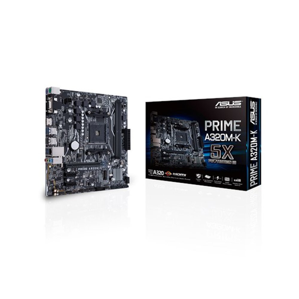 Asus PRIME A320M-K AM4 AMD RYZEN A320 DDR4 SATA 3 Bagus