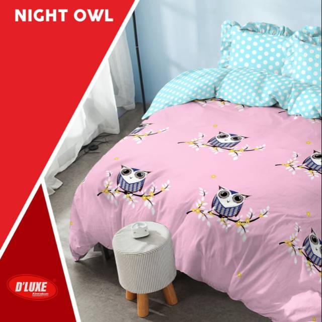 Kintakun D'luxe Bedcover rumbai - Night Owl 160 x 200