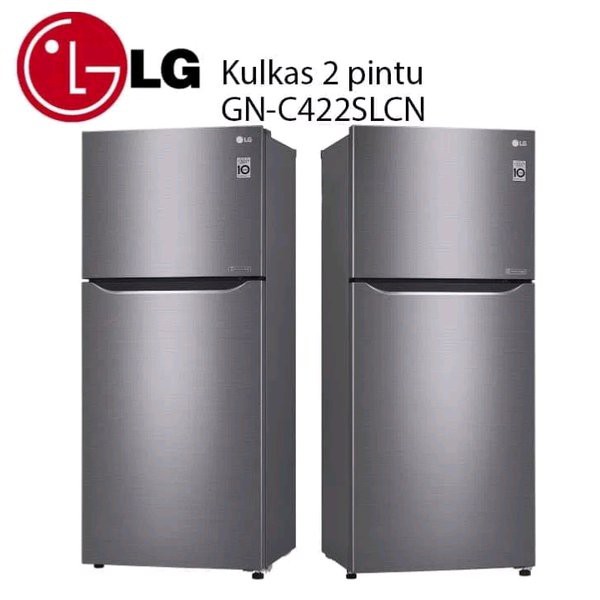LG GN-C422SLCN KULKAS 2 PINTU SMART INVERTER KAPASITAS JUMBO 416 L - SILVER