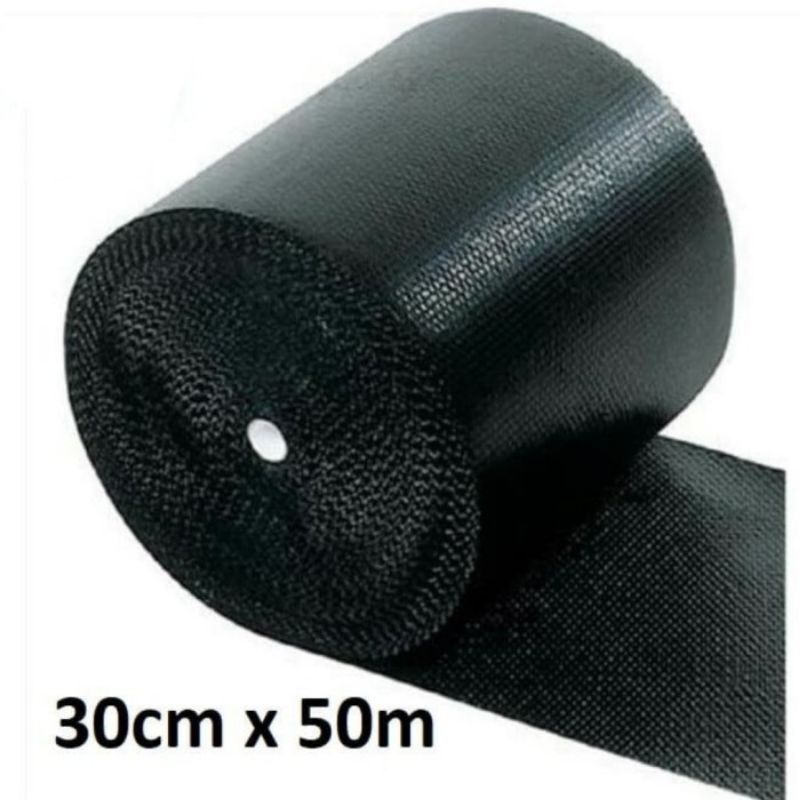 BUBBLE WRAP PLASTIK PEKING HITAM 30CM x 50 MTR