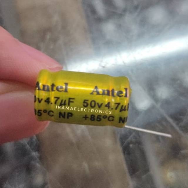 CAP ELCO 4.7 mikro 50v kapasitor Ello pengaman Twitter walet
