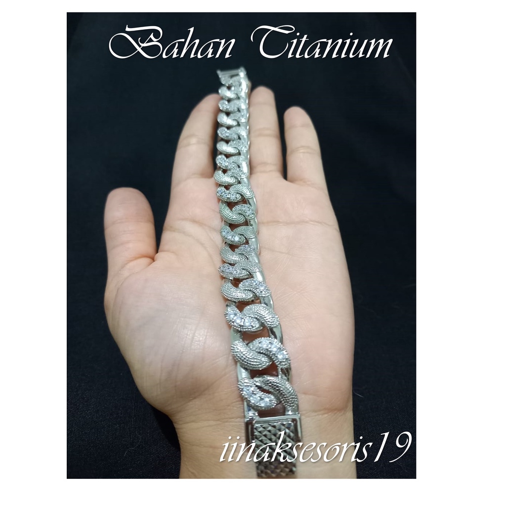 Gelang Sisik Naga Silver Gelang Titanium Wanita Gelang Tangan Wanita Fashion Aksesoris Perhiasan