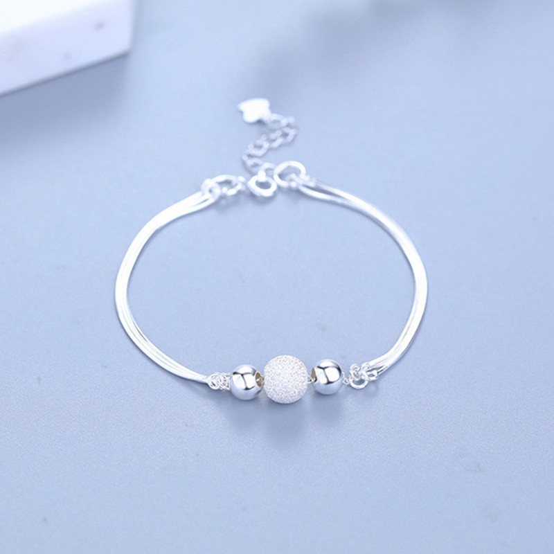 DisesuaikanGelang 100% Nyata 925 Sterling Silver Gelang Gelang Manik-manik  Rantai Ular Korea Fashion Perhiasan Hadiah Alergi Gratis Extender Chain