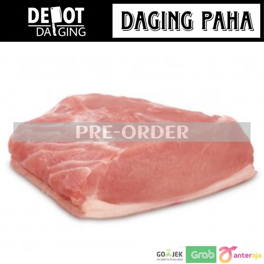 JOM 500gr Babi - DAGING PAHA - Pork Meat - Daging Babi Segar