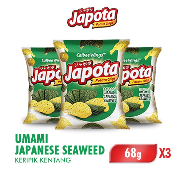 Japota Potato Chips Umami Japanese Seaweed 68 gr x 3