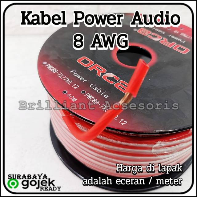 Kabel Power Audio - 8Awg / 10Awg / 6mm