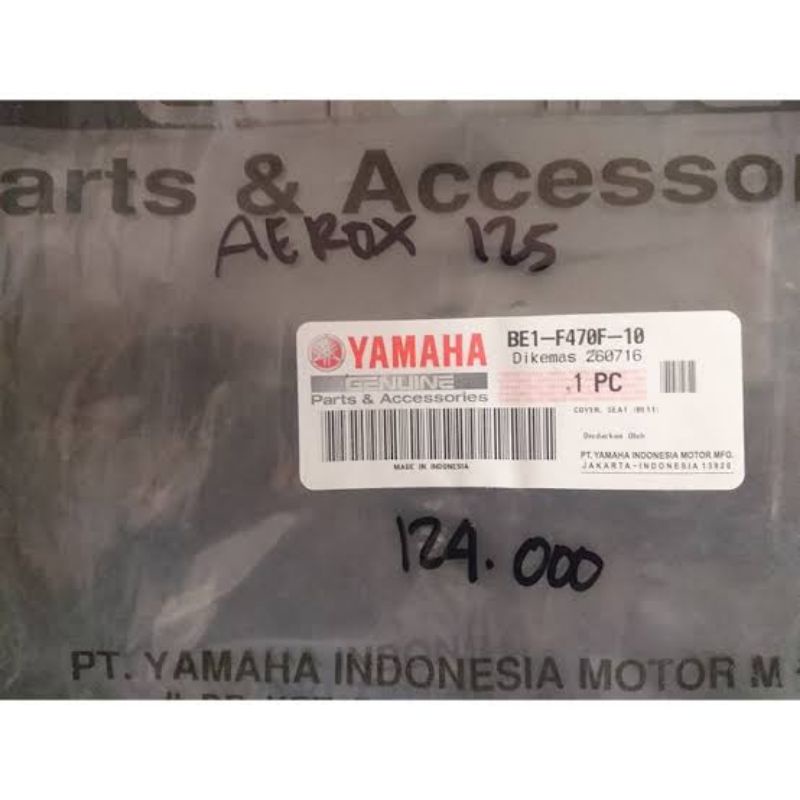 SARUNG KULIT JOK AEROX 125 HITAM PART ORIGINAL YAMAHA