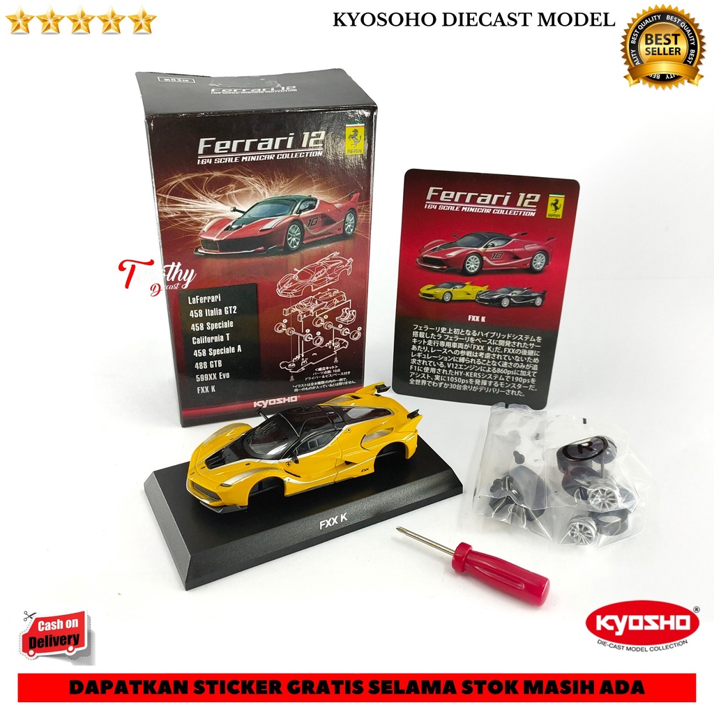 Kyosho Diecast Model Collection Ferrari Fxx K Kuning Timothy Diecast