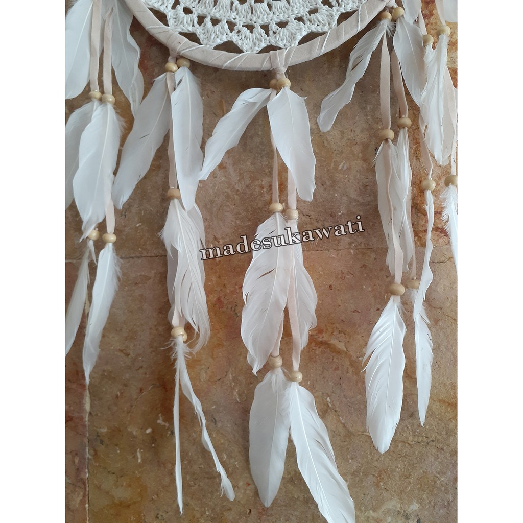 Dream catcher sulam diameter 22cm panjang 58cm