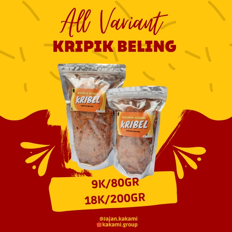 

KRIBEL KERIPIK BELING 200gr (MANAH, MAKANAN NGONAH)