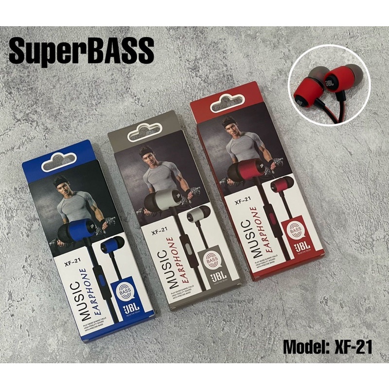 HANDSFREE EARPHONE SUPERBASS MODEL XF-21 SUARA NGEBASS PROMO SEN