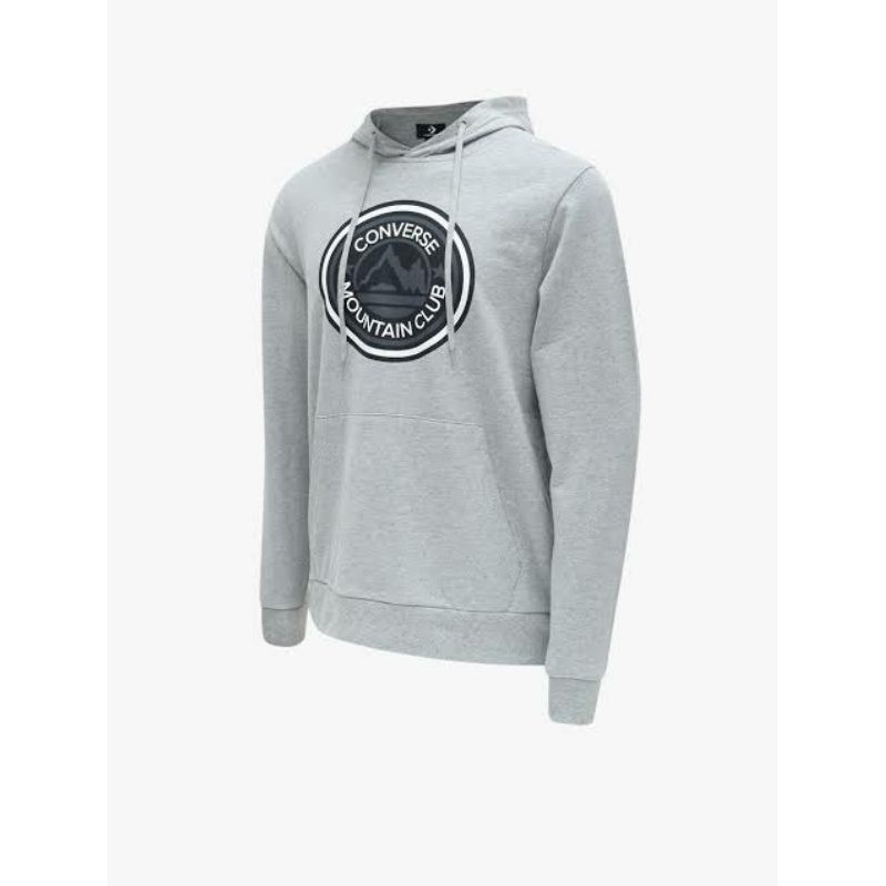 CONVERSE MOUNTAIN CLUB HOODIE - COWOK GREY 100% Original