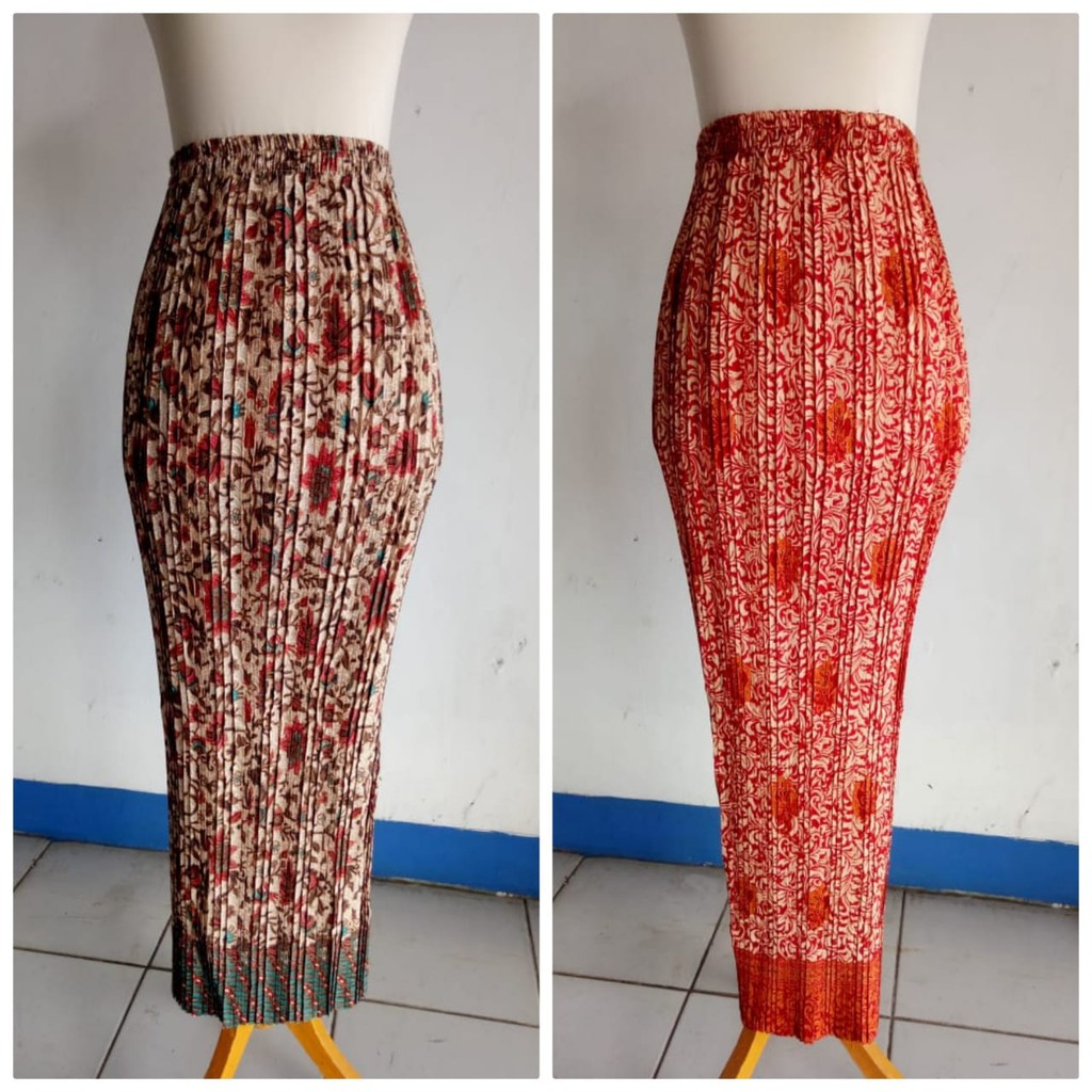 Yura Rok span plisket panjang batik jumbo  fit to XXL