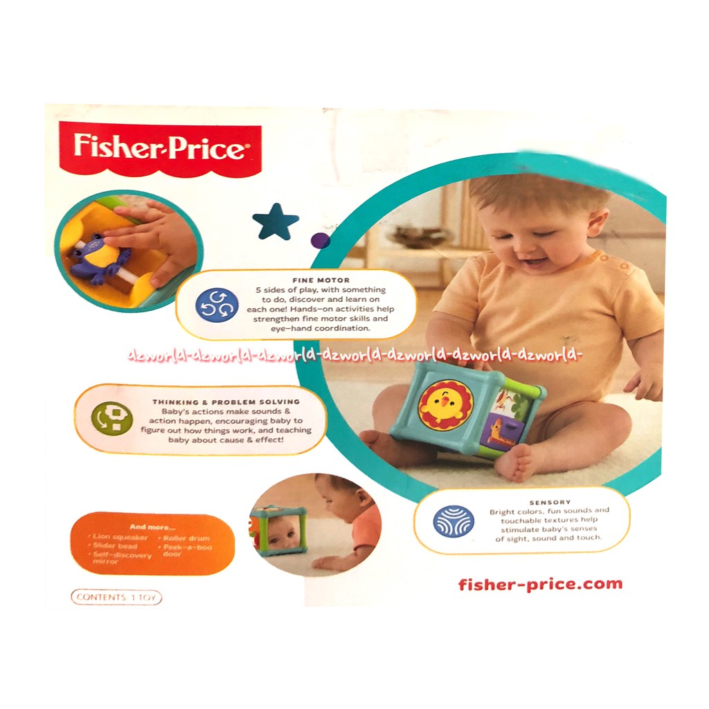 Fisher Price Animal Activity Cube Mainan Kubus Untuk Bayi Mainan Bayi