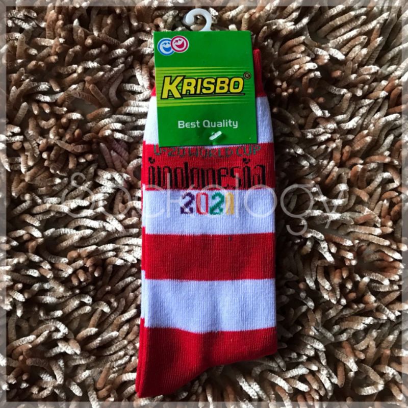 (Buy 1 Get 1) SALE Kaos kaki dewasa fashion indonesia world cup (sebetis) Krisbo Murah dapat 2 pasang