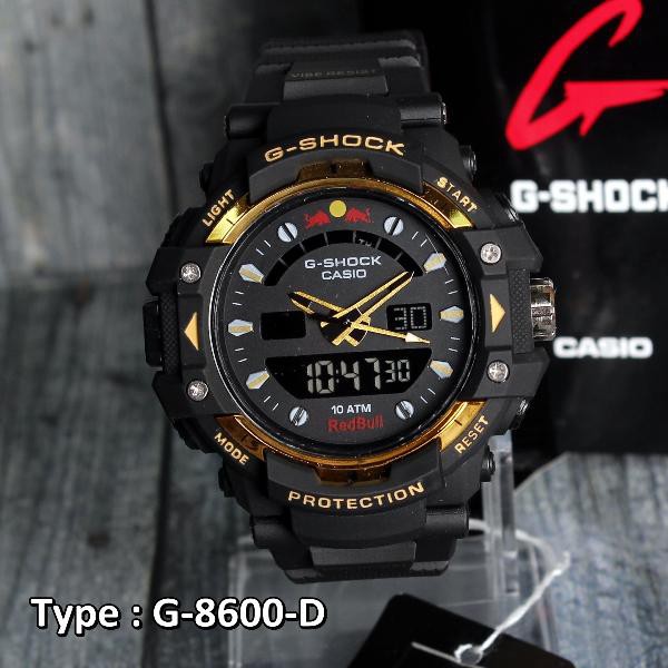 G8600.D Black Gold/Emas hitam Redbull Ediition/ Jam Tangan Pria / anak anak Dual time