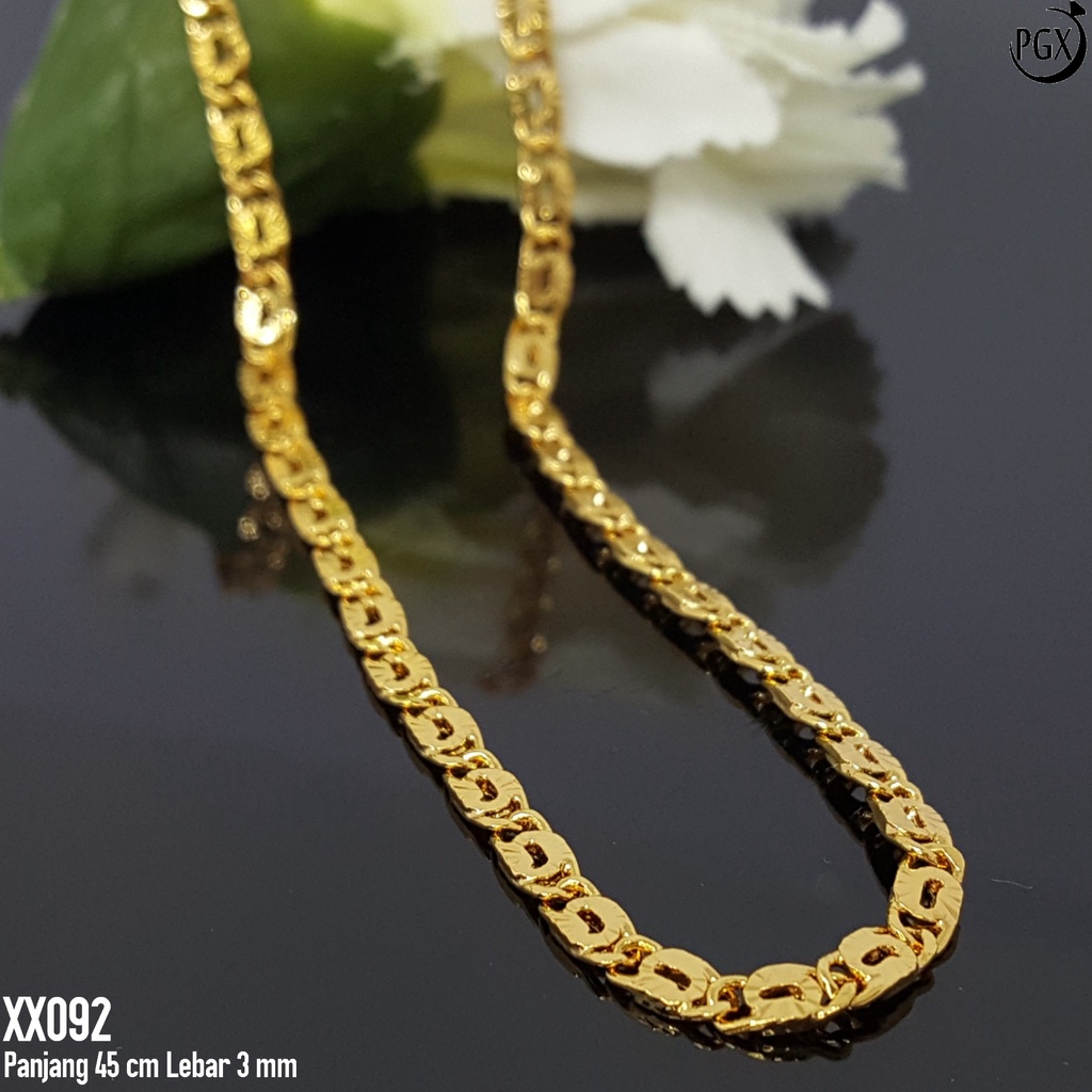 PGX Kalung Pria Wanita Xuping Perhiasan Lapis Emas Aksesoris Fashion Premium - XX092