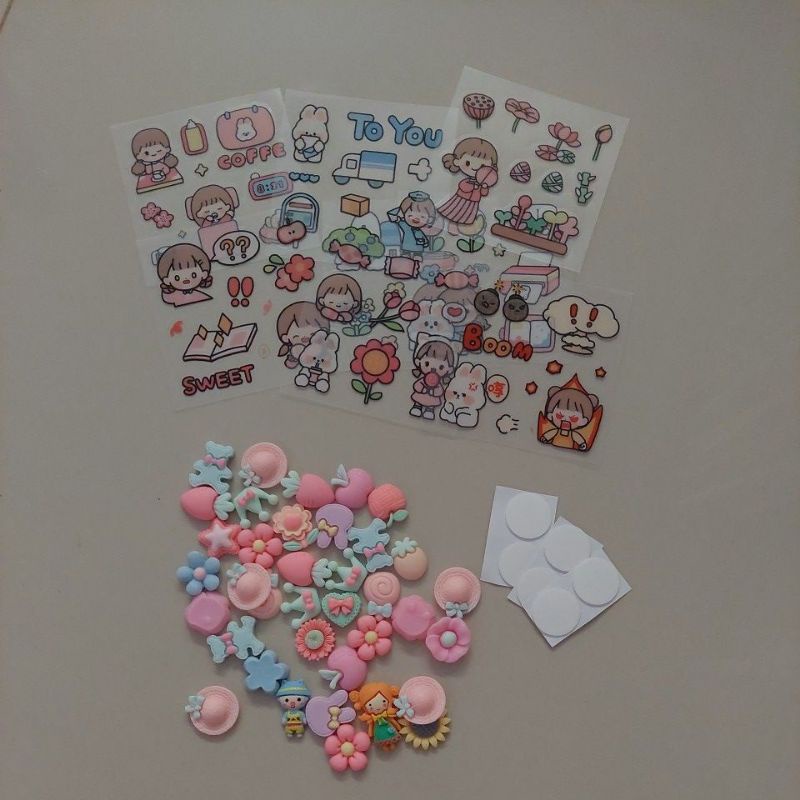 

Sticker 3D 2D timbul untuk botol minum pastel / sticker waterproof lucu untuk botol tempat makan