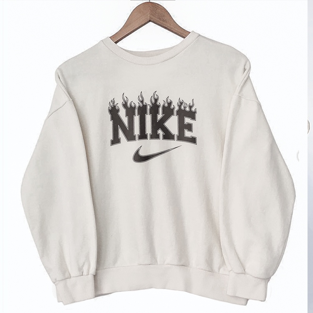 SWEATER THRIFT CREWNECK OVERSIZE | SWEATER OVERSIZE | TANGAN BALON | OVERSIZE SWEATER-WHITEH LD128 P70