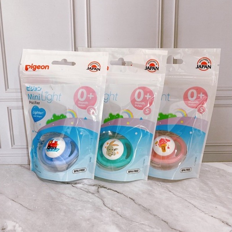 Empeng Pigeon Mini Light Silicone Pacifier Empeng Bayi Newborn