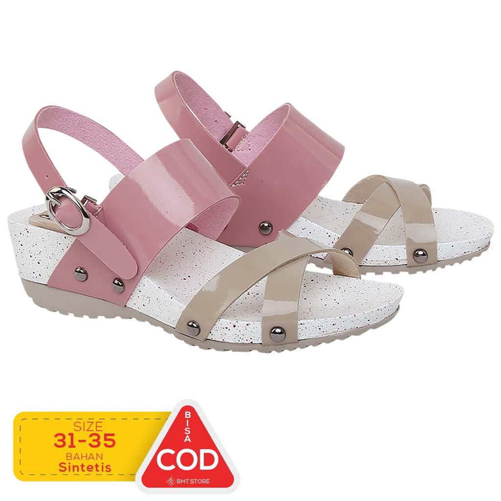  Sandal  Anak  Perempuan  Wedges 5cm Umur  7  11 Tahun  Catenzo 