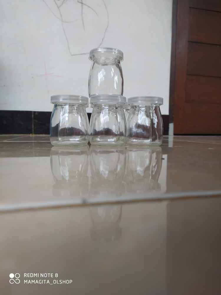 Toples Jar Kaca Pudding 100ml Mini Gelas Serbaguna Dessert Kue
