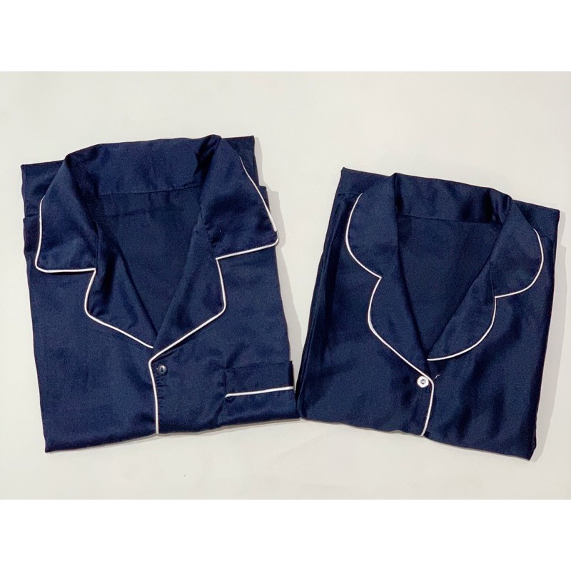 bajutidur SATIN NAVY silk exclusive bisa pasangan ibu anak keluarga