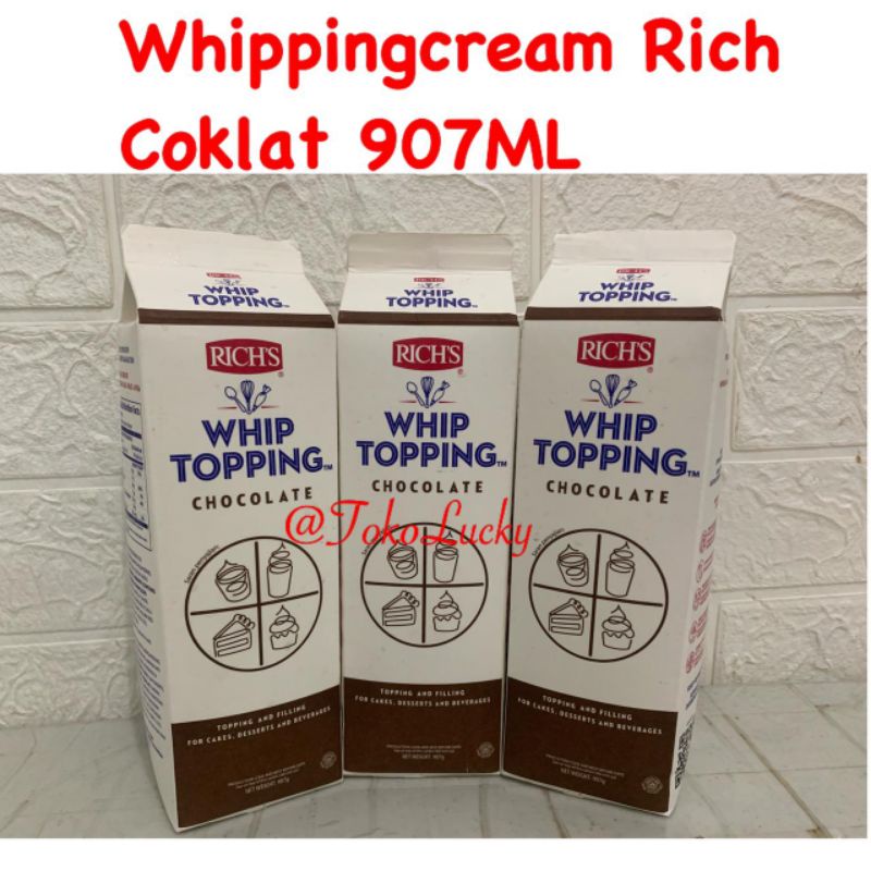 Whipping Cream Cair Coklat 907ML