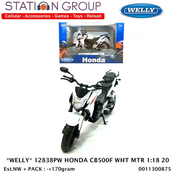 WELLY 12838PW HONDA CB500F WHITE MOTOR 1-18 20