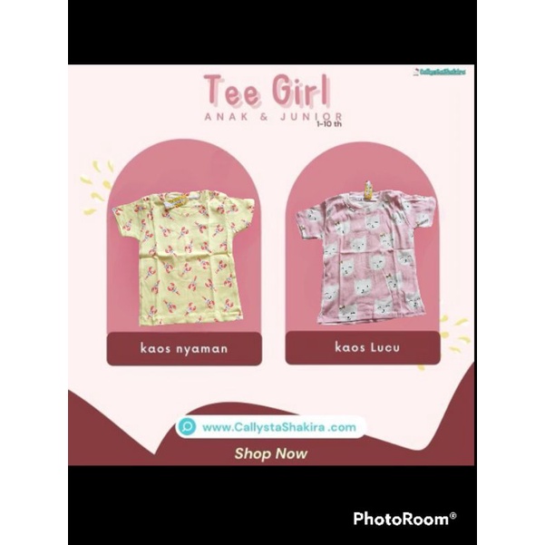 KAOS ANAK PEREMPUAN CALLYSTA SIZE 1-8