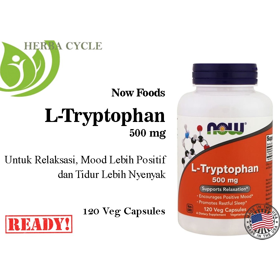 Now Food L Tryptophan 500mg 120VegCap Tidur Nyenyak Now Tryptophan USA Now L Tryptophan