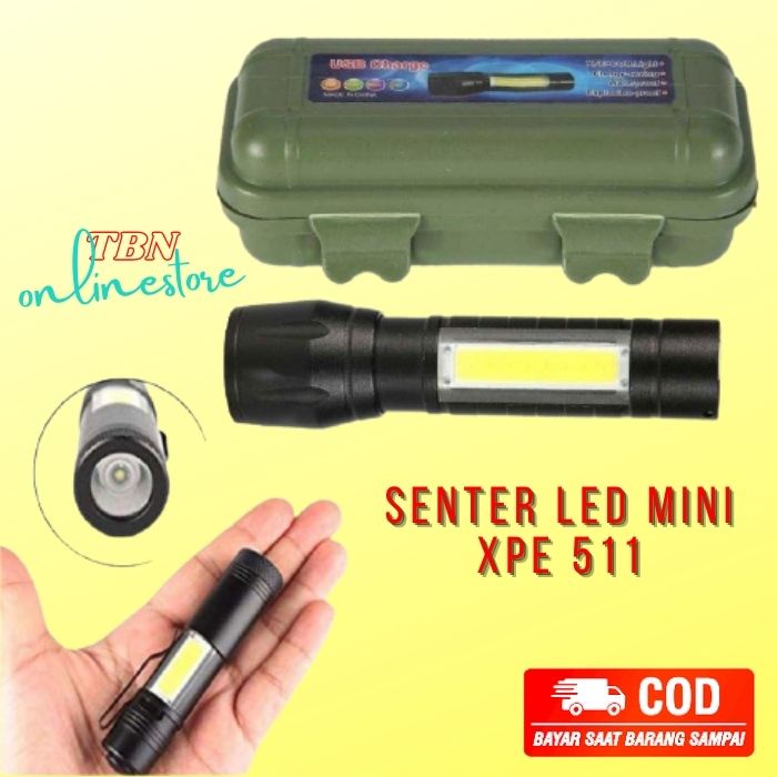 Senter Led mini XPE 511 Senter Swat Mini LED Zoom Super Terang Swat Police Light Recharger