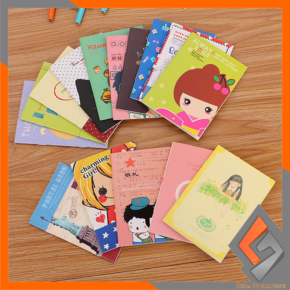 

SN-A25 Buku Tulis Mini Notebook / Buku Tulis Memo Kecil Karton / Buku Catatan Cartoon Mini Book Lucu Anak Sekolah Import