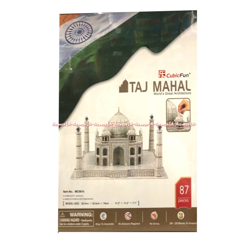 CubicFun Taj Mahal 3D Puzzle 87 Keping Mainan Susun Puzzle