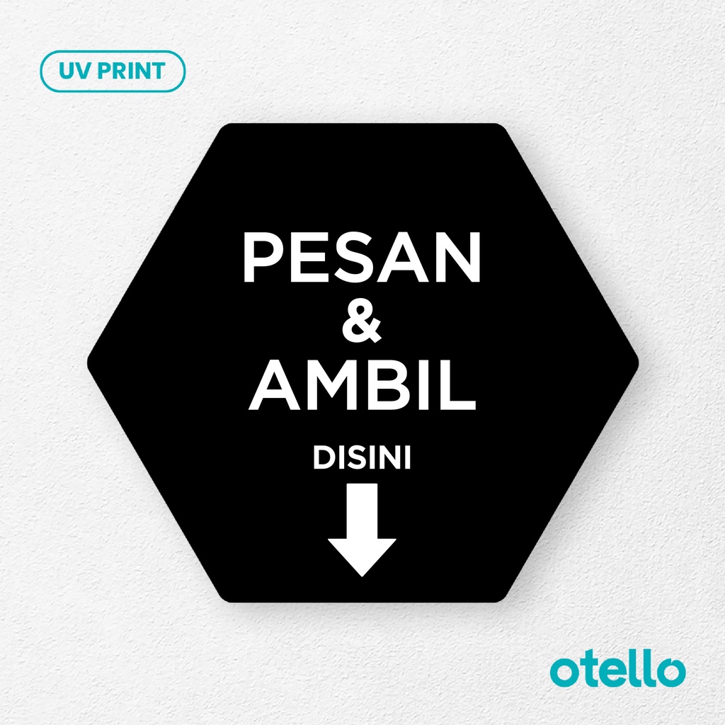 Pesan &amp; Ambil Disini Tulisan Cetak Signage Board Akrilik Tempel Dinding Papan Acrylic Restoran Dinding Petunjuk Toko Cafe