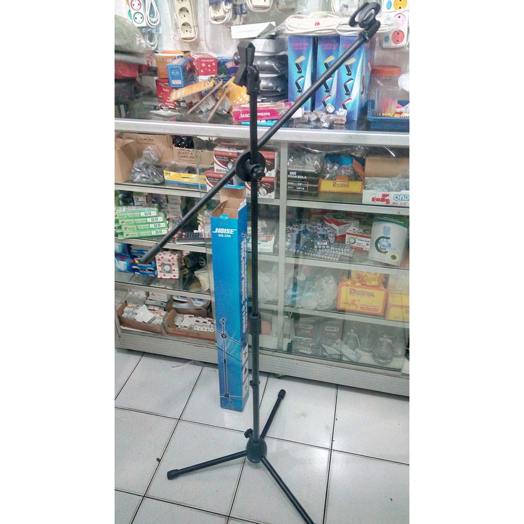 Microphone Stand mic Noise NS-200 bisa disetel sesuai kebutuhan tinggi 175 cm