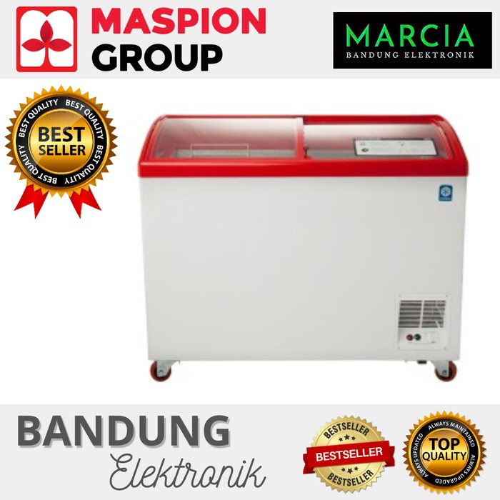 FREEZER Maspion UFH-300CRD CHEST FREEZER 300 LITER KACA UFH 300 CRD