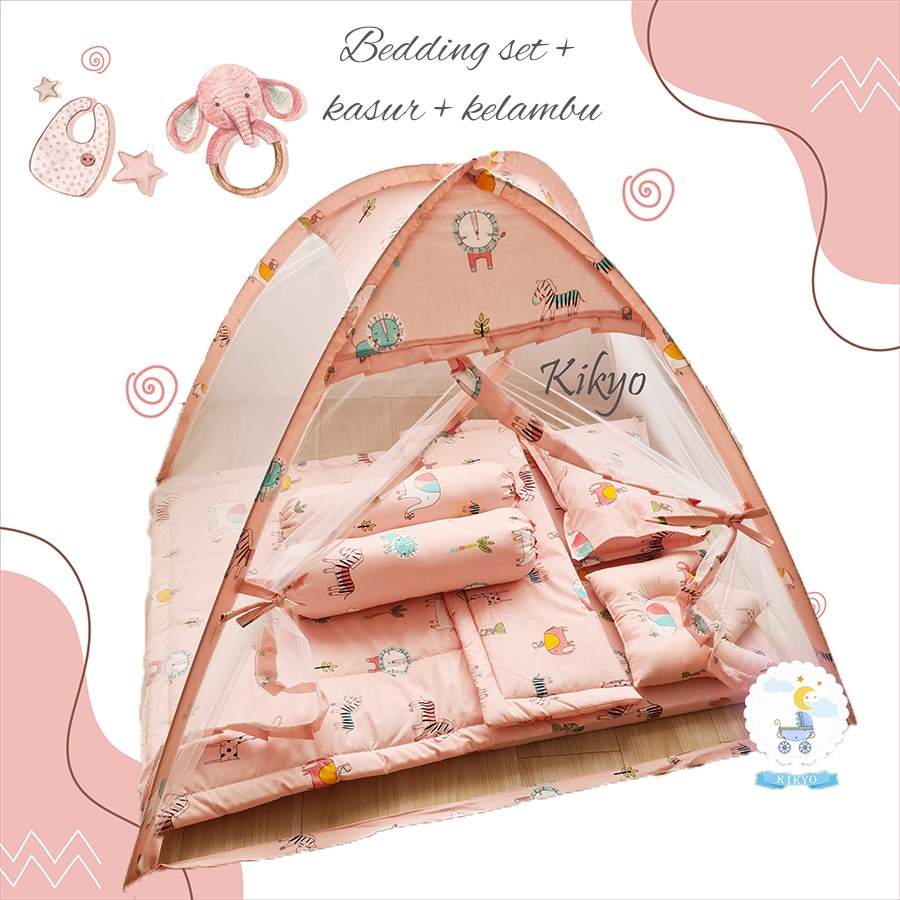 Bedding set baby kelambu katun catra / kelambu bayi set bedding baby / bed set bayi kelambu