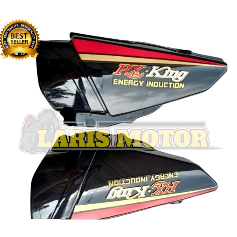 COVER TEPONG TUTUP AKI RX KING 92 SET STIKER DAN EMBLEM RX KING MERAH