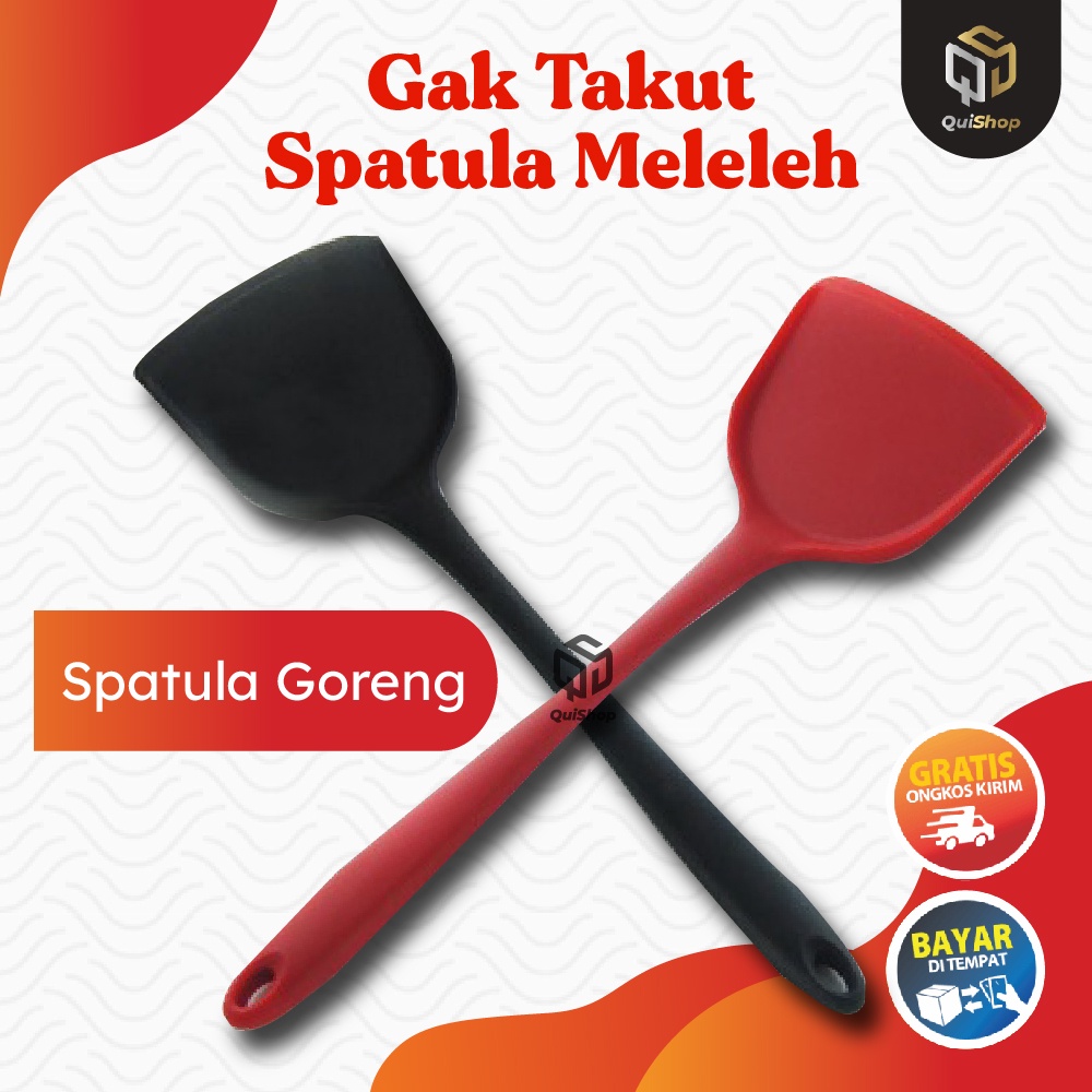 Spatula Silicone Sodet Sutil Cucutik Food Grade Alat Penggoreng Makanan Peralatan Dapur Termurah Berkualitas