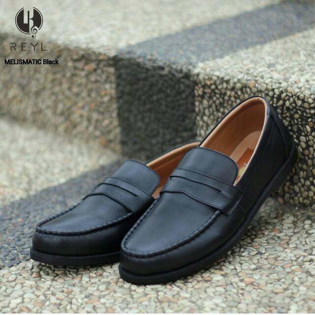 SEPATU KICKERS CASUAL SLOP SUEDE ASLI SLIPON PRIA KERJA KANTOR FORMAL SANTAI ANAK LAKI KREN HITAM